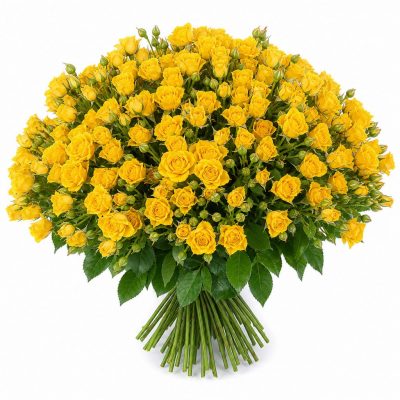 Розы Кустовые желтые